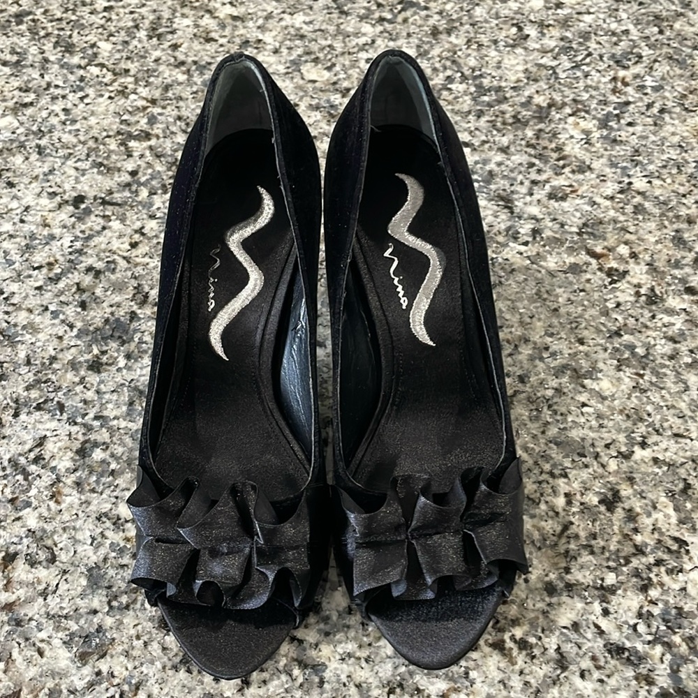 Velvet and Satin Nina Shoes - Picture 2 of 11